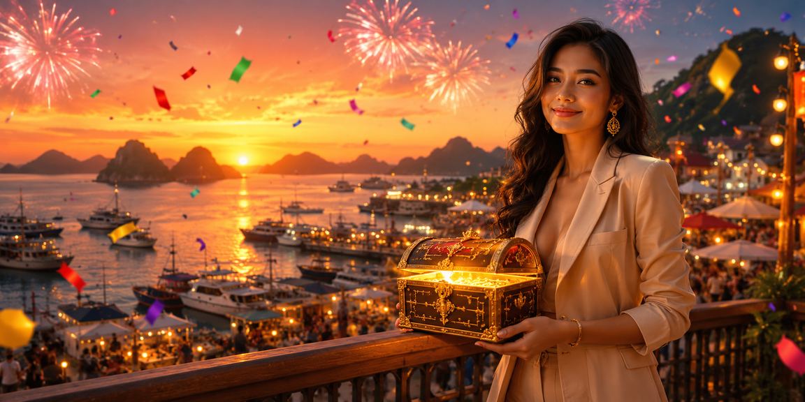 Suasana malam yang meriah dengan berbagai pilihan permainan casino yang tersedia di platform mobile